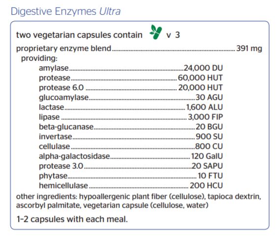 Pure Encapsulations Digestive Enzymes Ultra