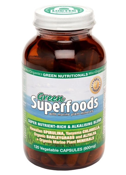 Green Nutritionals Organic Green Superfoods Capsules