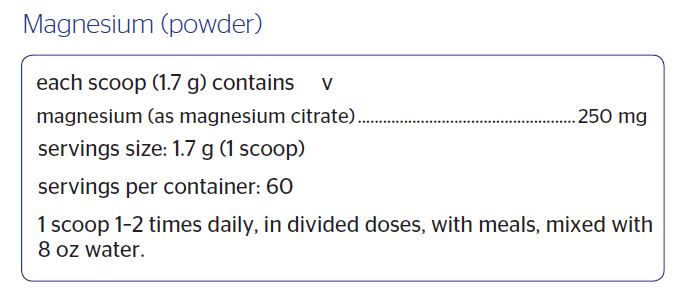 Pure Encapsulations Magnesium Citrate Powder