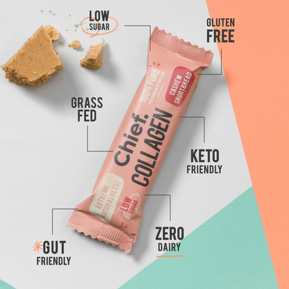 Chief Collagen Cashew Shortbread Bars (12 pack)