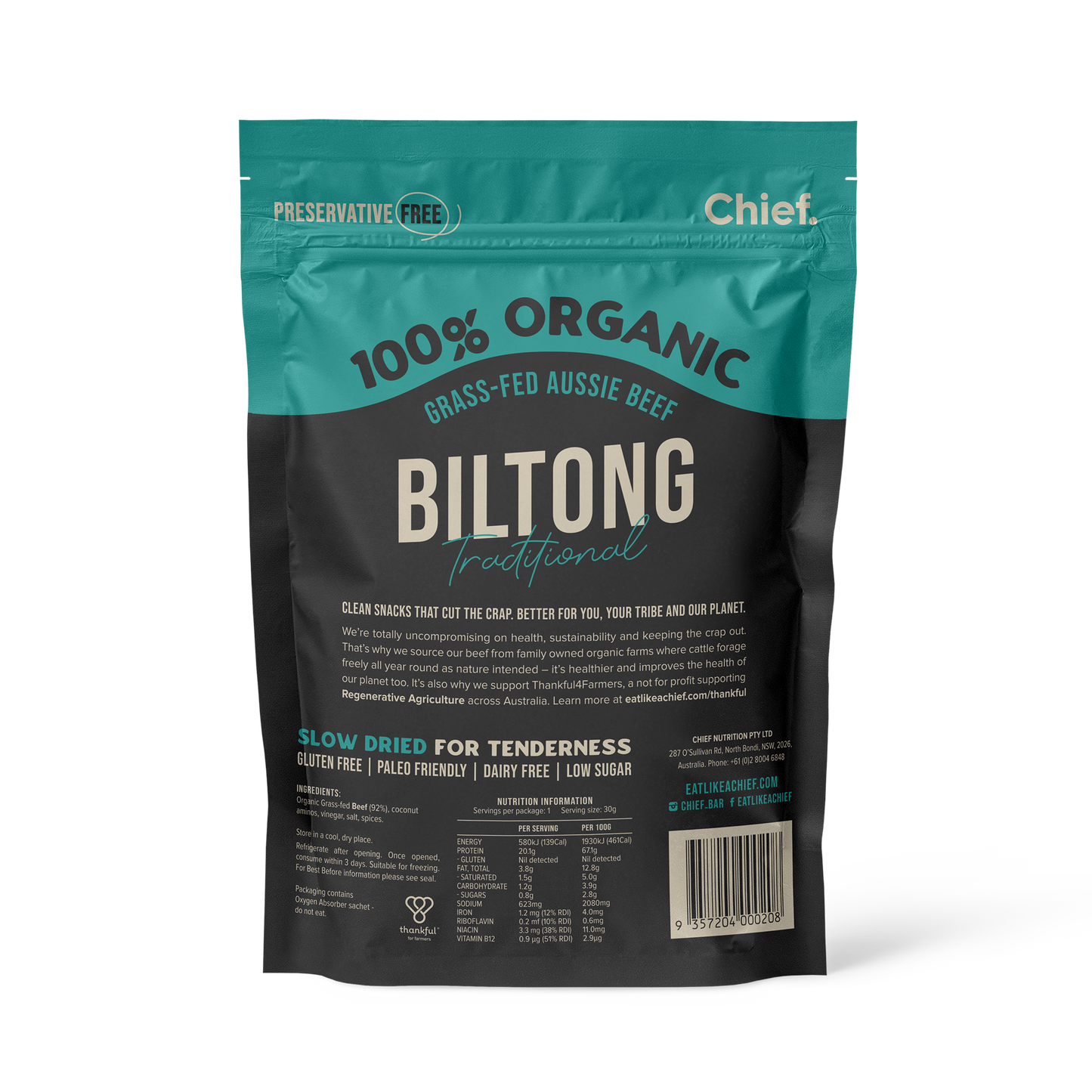 Chief Biltong Sampler (3 x 30g bags)
