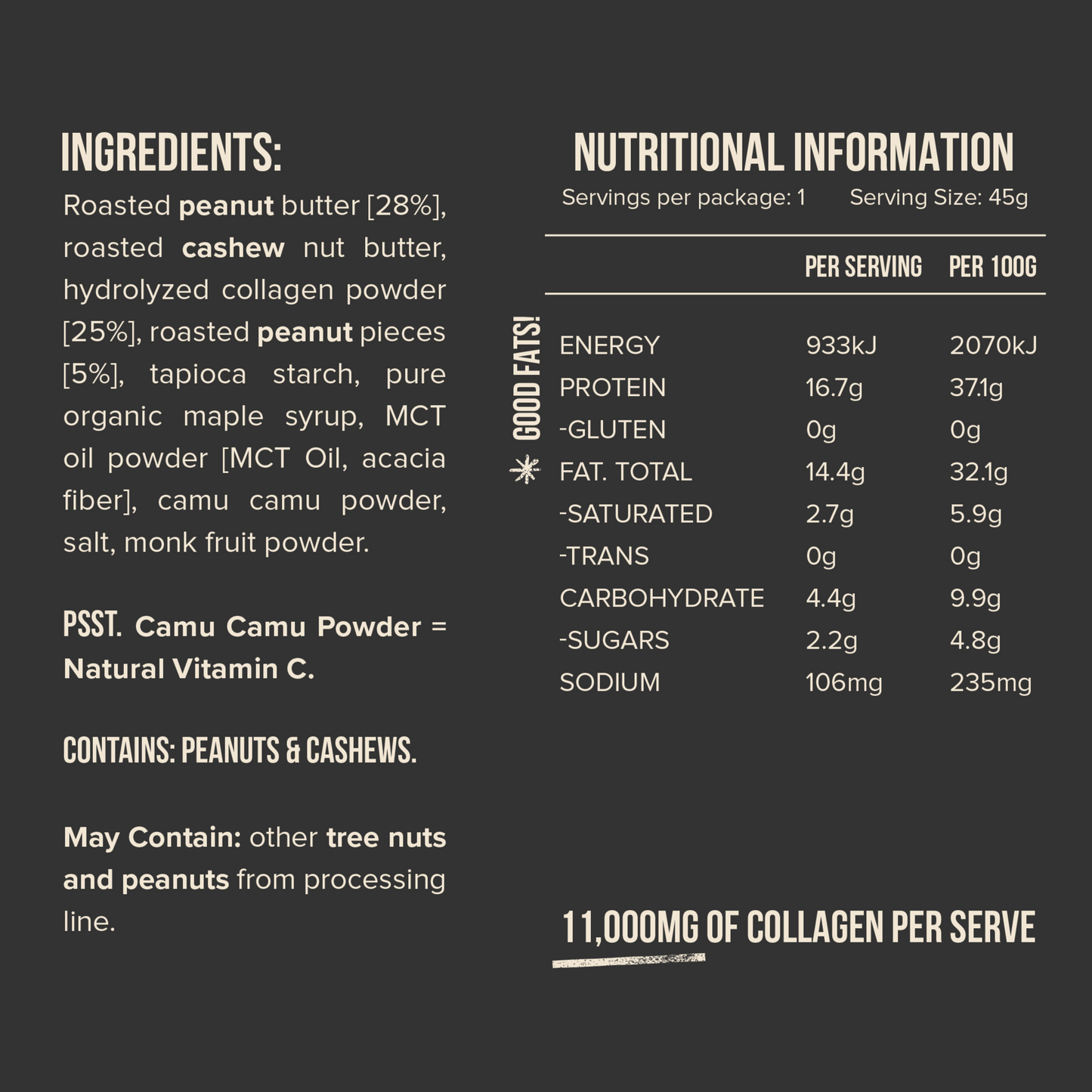 Chief Collagen Peanut Butter Bars (12 pack)