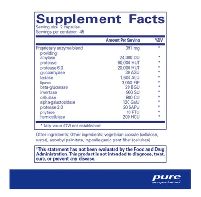 Pure Encapsulations Digestive Enzymes Ultra