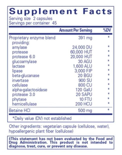 Pure Encapsulations Digestive Enzymes Ultra with Betaine HCl