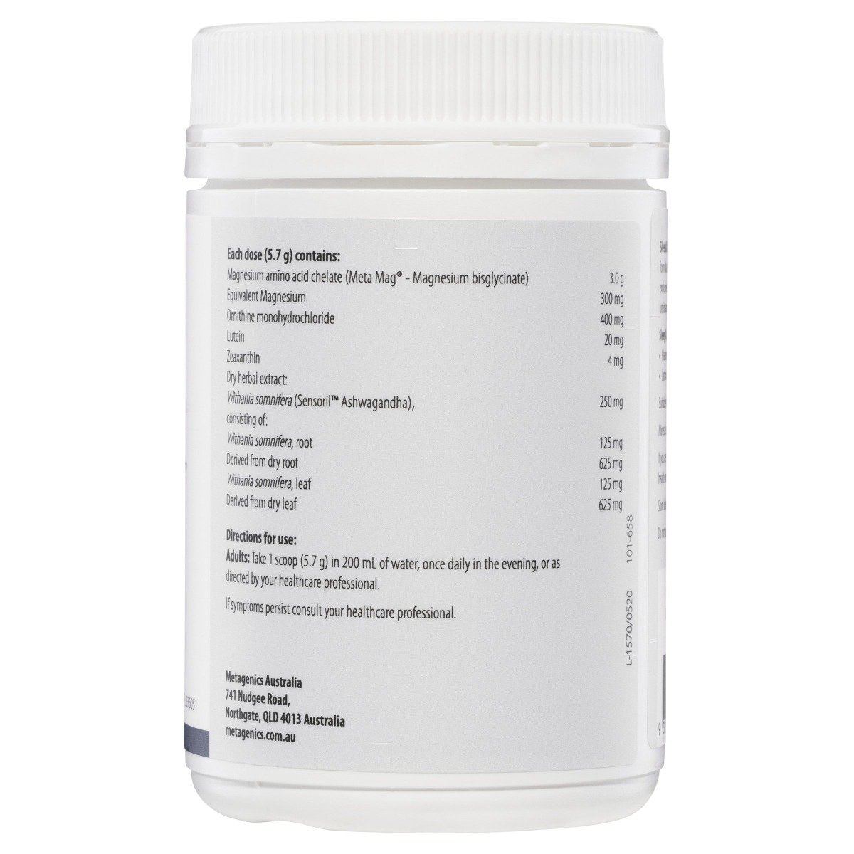 Metagenics SleepX Powder