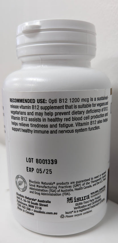 Bioclinic Naturals Opti B12 1200mcg 120's