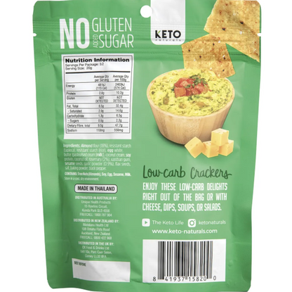 Keto Naturals Almond Flour Crackers - Rosemary & Garlic