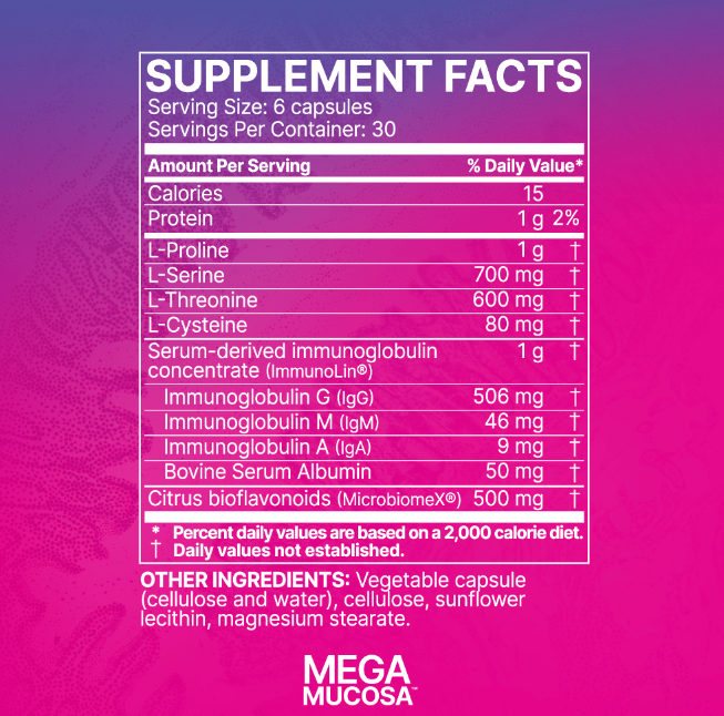 Microbiome Labs' MegaMucosa 180 Caps