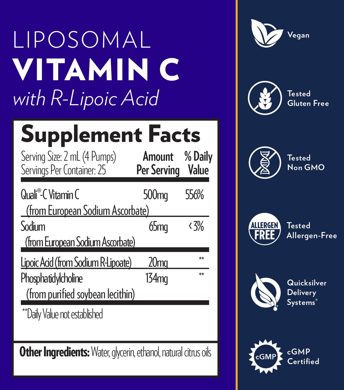 Quicksilver Scientific Liposomal Vitamin C with R-Lipoic Acid (COLD)