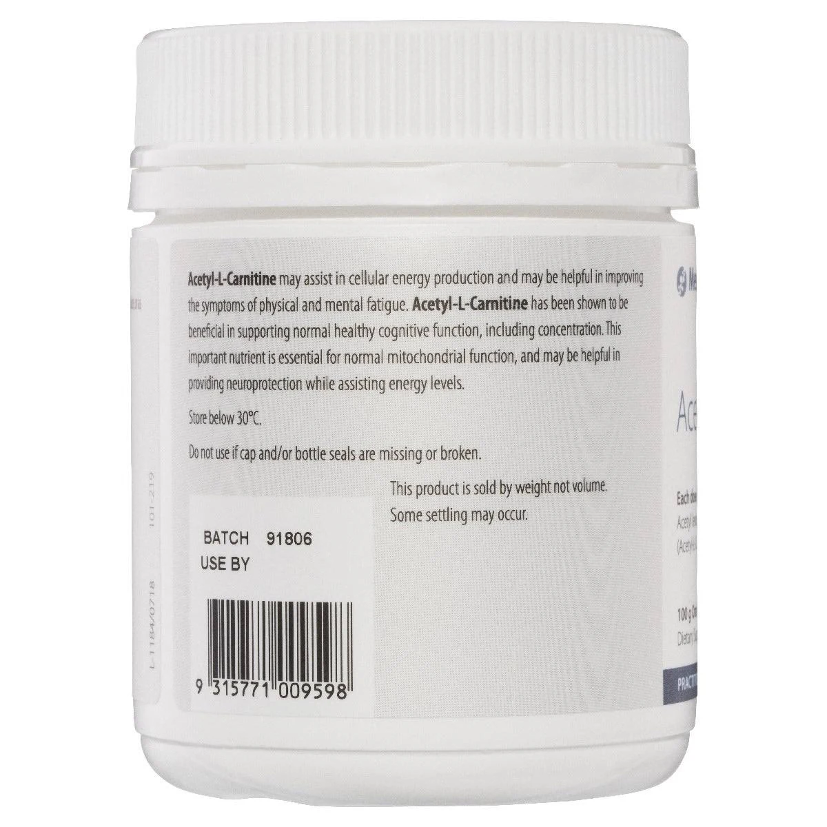 Metagenics Acetyl-L-Carnitine Powder