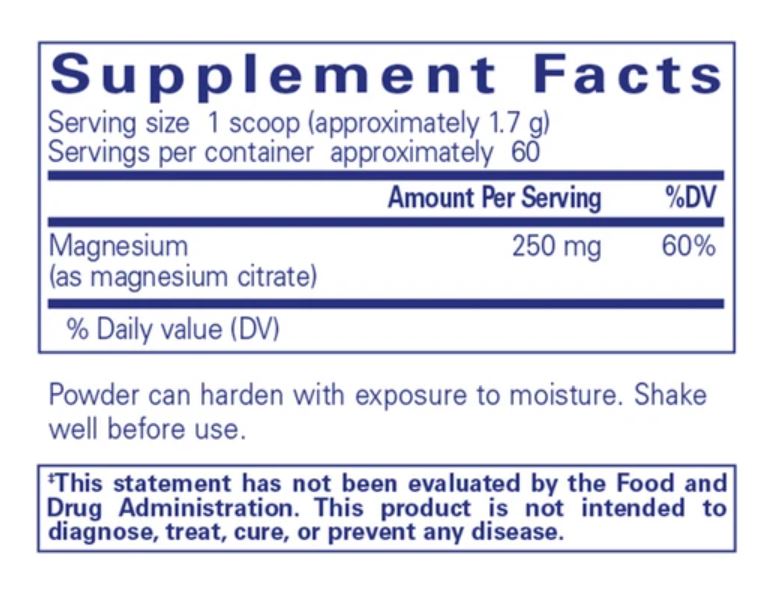 Pure Encapsulations Magnesium Citrate Powder