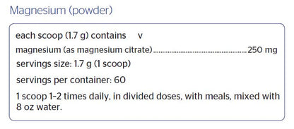 Pure Encapsulations Magnesium Citrate Powder